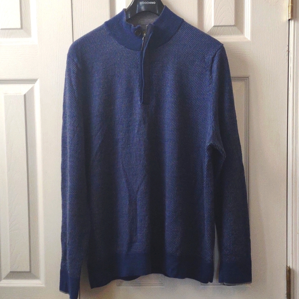 Brooks Brothers merino wool 3/4 zip sweater